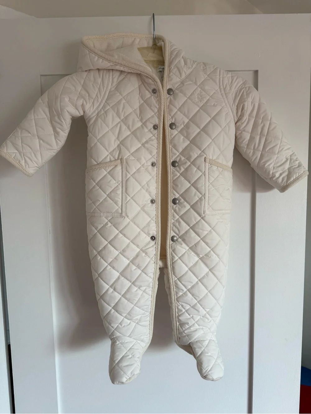 Ralph Lauren | Hooded Baby Unisex Barn Footed Bunting Puffer Coat One Piece